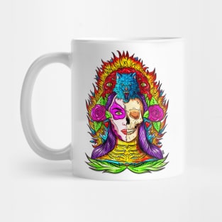 Spiritual Indian Wolf Woman Mug